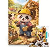 Puzzle per ragazzi da 1000 pezzi "La missione del villaggio dei panda" decorazione da parete gioco impegnativo e stimolante regalo perfetto 50x75cm