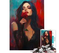 Puzzle per ragazzi da 1000 pezzi "La Rosa delle Tenebre" - Attività divertenti da fare in casa - Decorazione per la casa - Gioco pratico per ragazzi dai 14 anni in su (50x75cm)