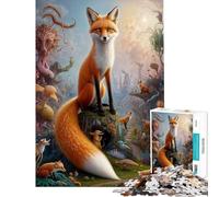 Puzzle per ragazzi da 1000 pezzi La storia di una volpe fantastica difficile e stimolante regalo per donne giochi divertenti per ragazzi dai 14 anni in su (38x52cm)