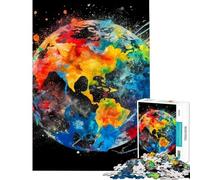 Puzzle per ragazzi da 1000 pezzi "La Terra fragile Tellus" gioco di puzzle per adulti decorazione da parete ideale come regalo per tutta la famiglia (dimensioni 38x52cm)