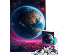 Puzzle per ragazzi da 1000 pezzi la Terra vista dallo spazio sfida per l'intelligenza giocattolo avvincente gioco per famiglie antistress regalo divertente (dimensioni 38x26cm)