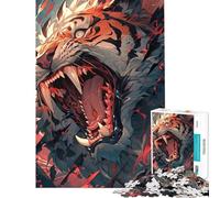 Puzzle per ragazzi da 1000 pezzi "La testa della tigre ruggisce" gioco per famiglie giocattolo avvincente per coltivare la pazienza ottimo regalo per chi ama giocare e migliorare la memoria (50x75cm)