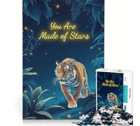 Puzzle per ragazzi da 1000 pezzi La tigre nella notte antistress rilassante e stimolante per la mente compleanni e altre occasioni 50x75cm