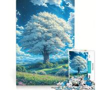 Puzzle per ragazzi da 1000 pezzi: La valle della quercia bianca gioco impossibile rilassante e stimolante per la mente regalo per donne 38x26cm