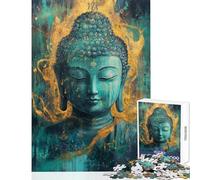 Puzzle per ragazzi da 1000 pezzi L'abbraccio del Buddha della serenità dorata gioco di puzzle per adulti decorazione da parete sfida impegnativa compleanno e Natale (50x75cm)