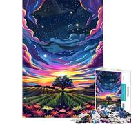 Puzzle per ragazzi da 1000 pezzi "L'albero solitario magico" una sfida impegnativa da completare per divertimento in famiglia gioco educativo per ragazzi dai 14 anni in su (50x75cm)