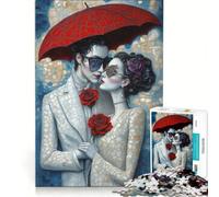 Puzzle per ragazzi da 1000 pezzi "L'amore è cieco" - Coppia romantica giocattolo educativo per divertimento in famiglia per rafforzare l'amore tra le coppie 38x52cm
