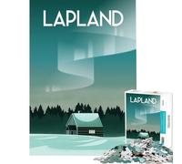 Puzzle per ragazzi da 1000 pezzi Lapponia gioco educativo sfida giocattolo idee regalo gara di velocità manuale (dimensioni 38x52cm)