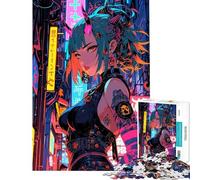Puzzle per ragazzi da 1000 pezzi L'ascesa del demone al neon Puzzle per adulti giochi divertenti che migliorano la memoria compleanno e Natale (dimensioni 38x26cm)