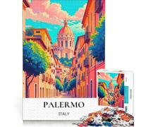 Puzzle per ragazzi da 1000 pezzi "Le vie nascoste della Sicilia", gioco interattivo, rilassante e stimolante per la mente, regalo di compleanno, regalo 38x52cm