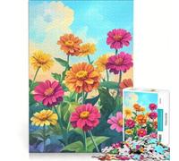 Puzzle per ragazzi da 1000 pezzi "Le zinnie ritornano" gioco rompicapo impegnativo da completare regalo per amici e familiari 38x52cm