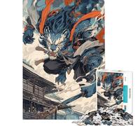 Puzzle per ragazzi da 1000 pezzi Leone del Vento Dio puzzle per adulti gioco pratico ideale per le vacanze a casa per passare il tempo come regalo per tutta la famiglia (dimensioni 50x75cm)