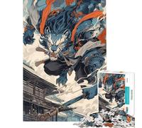 Puzzle per ragazzi da 1000 pezzi Leone del Vento Dio puzzle per adulti gioco pratico ideale per passare il tempo in casa perfetto come regalo per tutta la famiglia (dimensioni 38x52cm)