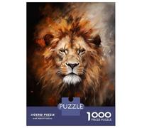 Puzzle Per Ragazzi Da 1000 Pezzi Lion Abstract Puzzle Per Adulti Gioco Pratico Decorazione Murale Regali Unici Per Compleanno E Natale 52x38cm/1000pcs