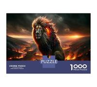 Puzzle Per Ragazzi Da 1000 Pezzi Lion King of The Jungle Puzzle Per Ragazzi Gioco Pratico Sfida Difficile Regali Unici Per Compleanno E Natale 52x38cm/1000pcs
