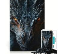 Puzzle per ragazzi da 1000 pezzi "L'ira del drago nero",con bordi precisi,gioco divertente e rilassante,regalo di Natale ideale 38x52cm