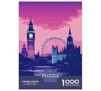 Puzzle Per Ragazzi Da 1000 Pezzi London City Retro Puzzle Per Ragazzi Gioco Pratico Sfida Difficile Regali Unici Per Compleanno E Natale 70x50cm/1000pcs