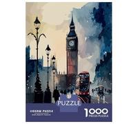 Puzzle Per Ragazzi Da 1000 Pezzi London UK City Painting Puzzle Per Ragazzi Gioco Pratico Sfida Difficile Regali Unici Per Compleanno E Natale 70x50cm/1000pcs