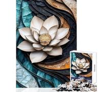 Puzzle per ragazzi da 1000 pezzi Loto d'oro gioco impossibile ideale per passare il tempo in casa giocattolo educativo sfida educativa (38x52cm)