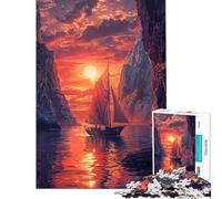 Puzzle per ragazzi da 1000 pezzi "L'ultima nave" difficile e stimolante da appendere al muro gioco per famiglie dai 14 anni in su (38x52cm)