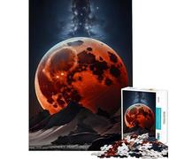Puzzle per ragazzi da 1000 pezzi Luna di sangue eclissi gioco stimolante giocattolo educativo migliora la memoria regalo di Babbo Natale segreto (dimensioni 38x26cm)