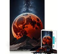 Puzzle per ragazzi da 1000 pezzi,Luna di Sangue,Eclissi Risvegliata,Incastro Perfetto,Gioco Creativo,Gioco per il Tempo Libero,Regalo Decorativo di Natale 38x26cm