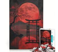 Puzzle per ragazzi da 1000 pezzi Luna piena rossa Lago sacro Giocattolo decorativo da parete Difficile e stimolante Regalo di gioco impegnativo 38x26cm