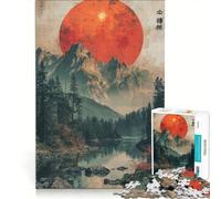 Puzzle per ragazzi da 1000 pezzi: Luna rossa sulla valle gioco educativo difficile collezione d'artista belle arti 50x75cm