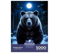 Puzzle Per Ragazzi Da 1000 Pezzi Lunar Guardian - Ethereal Winter Sentinel Under The Frosted Moon Puzzle Per Adulti Gioco Pratico Per Divertimento in Famiglia Attività Divertenti A Casa, 52x38cm/1000p