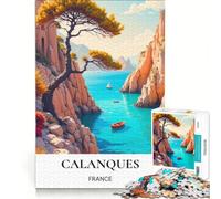 Puzzle per ragazzi da 1000 pezzi "Luoghi segreti del sud della Francia", gioco impossibile, decorazione per la casa, collezione d'artista, belle arti 38x26cm