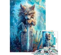 Puzzle per ragazzi da 1000 pezzi Lupo nel cimitero Puzzle per adulti Gioco pratico per le vacanze a casa Ideale per passare il tempo Regalo per tutta la famiglia (Dimensioni 38x26cm)