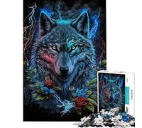 Puzzle per ragazzi da 1000 pezzi Lupo nel mandala Giungla Puzzle per adulti Gioco pratico Analisi e logica Regalo di compleanno e unico (Dimensioni 38x52cm)