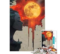 Puzzle per ragazzi da 1000 pezzi "Madre Natura e la Luna di Sangue" gioco impegnativo gioco impossibile adatto a coppie regalo di compleanno (dimensioni 75x50cm)