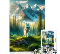 Puzzle per ragazzi da 1000 pezzi Maestà del Lupo Mistico Gioco educativo Decorazione per la casa Giocattoli per la casa Allena la tua mente e le tue mani (38x52cm)