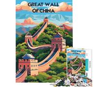 Puzzle per ragazzi da 1000 pezzi Maestosa Grande Muraglia Attività divertenti a casa per tutta la famiglia Giochi per famiglie dai 14 anni in su (38x26cm)