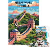 Puzzle per ragazzi da 1000 pezzi maestosa Grande Muraglia sfida impegnativa da completare regalo di compleanno gioco educativo per ragazzi dai 14 anni in su (38x52cm)