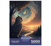Puzzle Per Ragazzi Da 1000 Pezzi Majestic Owl Overlooking A Serene Landscape Puzzle Per Adulti Gioco Pratico Decorazione Murale Regali Unici Per Compleanno E Natale 38x26cm/1000pcs