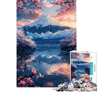Puzzle per ragazzi da 1000 pezzi Mattinata tranquilla sul Monte Fuji Gioco per famiglie Vacanza a casa Tempo libero Regalo di Natale Compleanno (Dimensioni 38x26cm)