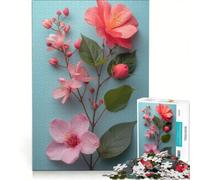 Puzzle per ragazzi da 1000 pezzi minimalismo e fiori gioco pratico attività divertenti da fare a casa con poster e foglio di curiosità abbinati 50x75cm