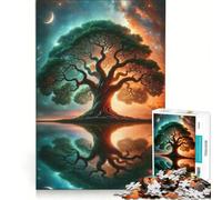 Puzzle per ragazzi da 1000 pezzi, Miraggio di Quercia Celeste, giocattolo antistress, gara di velocità manuale, per migliorare l'amore tra le coppie 38x26cm