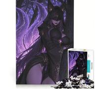 Puzzle per ragazzi da 1000 pezzi: Misteriosa ragazza volpe nella foresta oscura gioco pratico per divertimento in famiglia ideale come regalo per tutta la famiglia 38x26cm