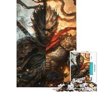 Puzzle per ragazzi da 1000 pezzi mito nero di Wukong Attività divertenti da fare a casa migliora la memoria giochi rilassanti per ragazzi dai 14 anni in su (50x75cm)