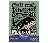 Puzzle Per Ragazzi Da 1000 Pezzi Moby Dick Book Cover Art Puzzle Antistress Giocattoli Difficili Regali Di Compleanno E Unici 70x50cm/1000pcs