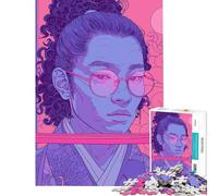 Puzzle per ragazzi da 1000 pezzi moderno retrò samurai difficile e stimolante antistress gioco rompicapo per ragazzi dai 14 anni in su (50x75cm)