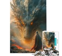 Puzzle per ragazzi da 1000 pezzi Monaco contro Drago sfida educativa gioco di decorazione per la casa adatto a ragazzi dai 14 anni in su (50x75cm)