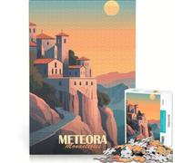 Puzzle per ragazzi da 1000 pezzi Monastero Meteora gioco pratico per divertimento in famiglia ideale come regalo per tutta la famiglia 38x26cm