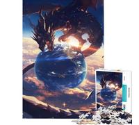 Puzzle per ragazzi da 1000 pezzi mondo su palma drago anime gioco per famiglie giocattolo avvincente per coltivare la pazienza ottimo regalo un'opera d'arte (dimensioni 38x26cm)