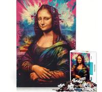 Puzzle per ragazzi da 1000 pezzi Monna Lisa gioco fai-da-te stimola la memoria con poster e foglio di curiosità abbinati 50x75cm