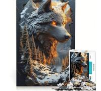 Puzzle per ragazzi da 1000 pezzi Montagna del Lupo gioco educativo migliora la memoria gioco stimolante idea regalo 38x52cm