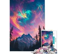 Puzzle per ragazzi da 1000 pezzi Montagna Magica Cielo Gioco per famiglie Giocattolo avvincente per coltivare la pazienza Ottimo regalo Un'opera d'arte (Dimensioni 38x52cm)